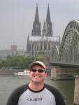Jim in front of the Rhine and Dom Cathedral