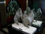 Infamous bat sculpture in the distillery